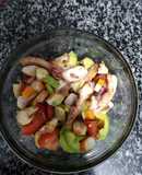 Ensalada con rejo a la plancha