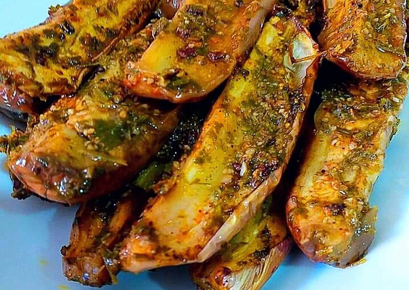 Berenjenas al garam masala express al horno con picada Urrutia