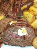 Arrollado de carne relleno