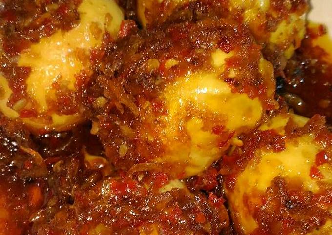 Resep Telur Sambal Bawang Udang Rebon Oleh Adelia Sharfina Cookpad