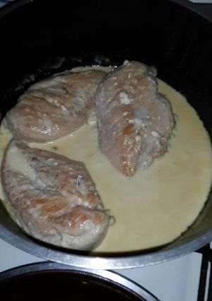 Una foto de Pechugas al roquefort