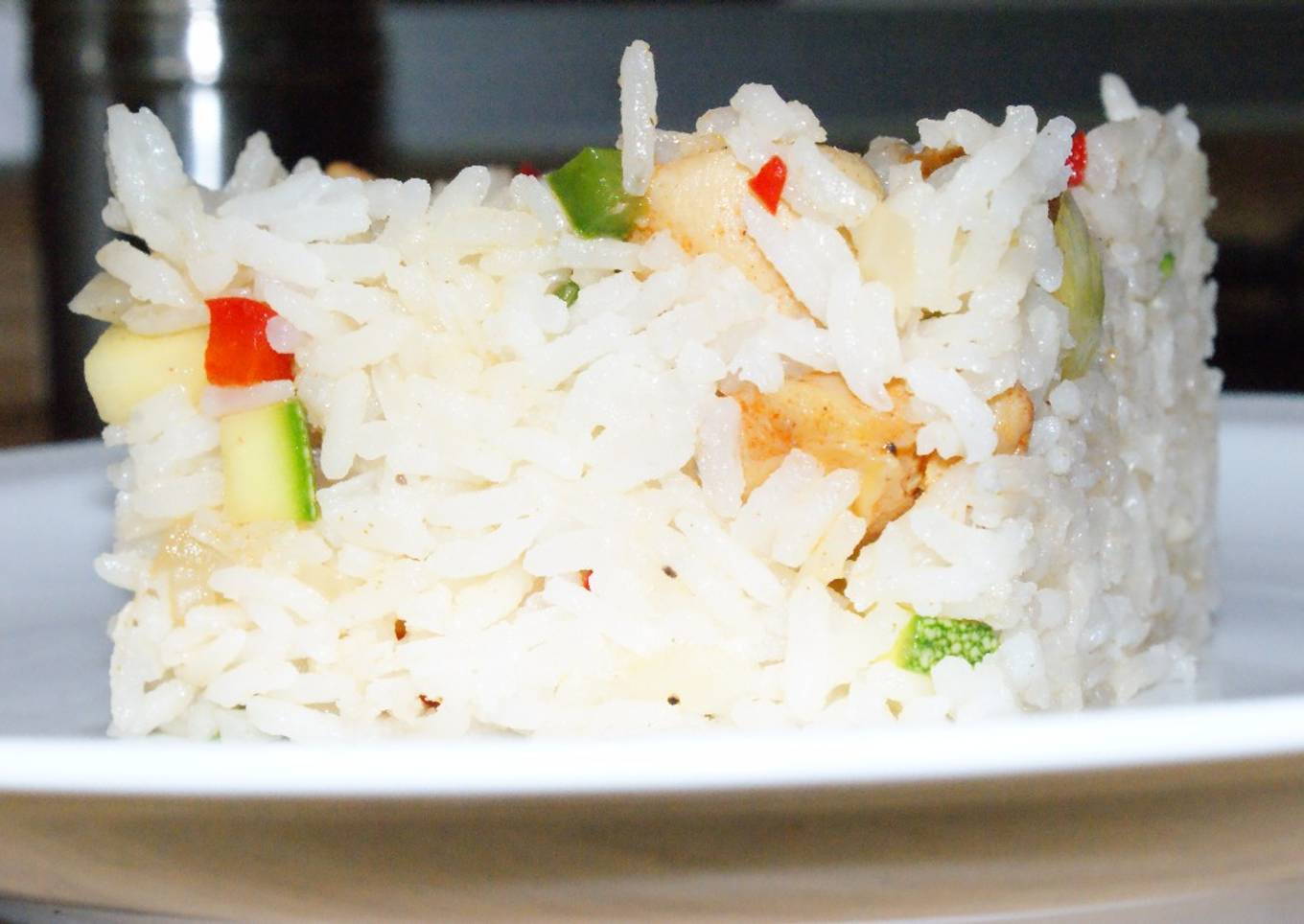 Arroz frito "estilo" oriental
