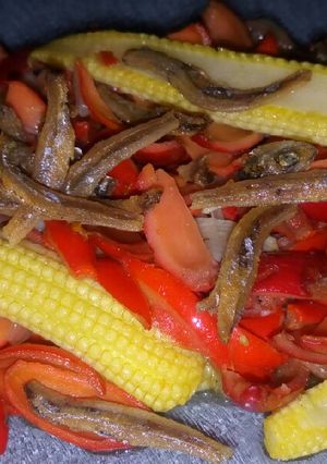 Foto resep Oseng kulit melinjo ikan teri