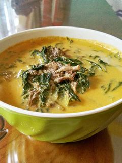 Foto resep Gulai daun ubi aka daun singkong dengan jamur kriket