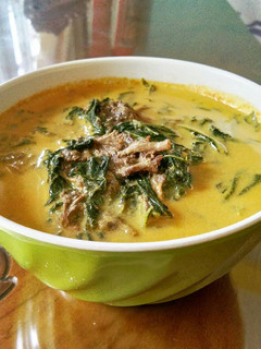 Foto resep Gulai daun ubi aka daun singkong dengan jamur kriket