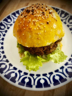Una foto de Hamburguesa de pollo casera (en airfryer)