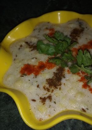 A picture of Boondi Ka Raita.