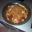 Couscous con pollo y garbanzos