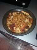 Couscous con pollo y garbanzos