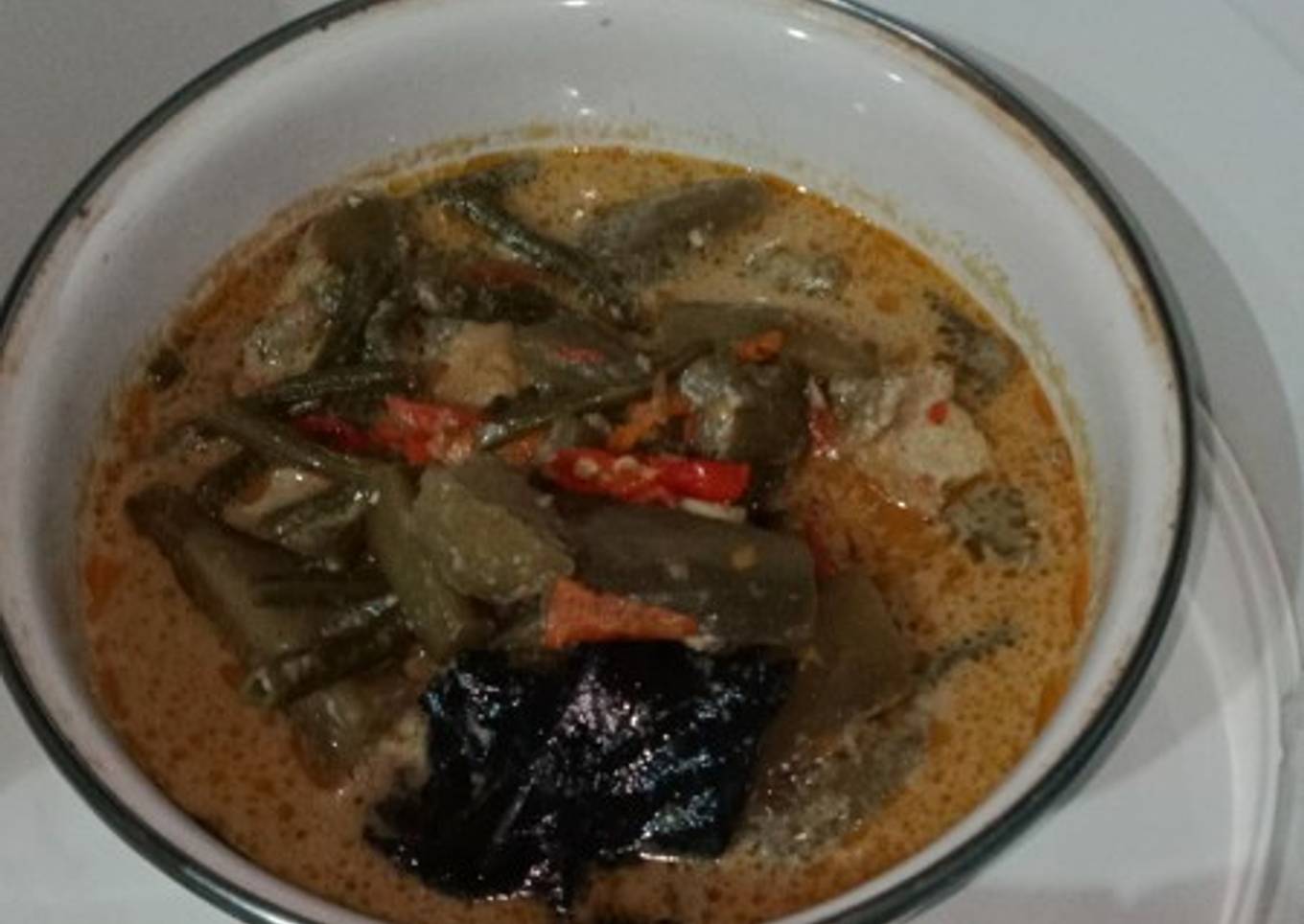 Sayur lodeh kacang tahu dan terong