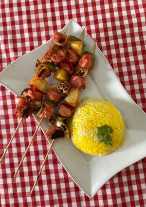 صورة لوصفة قطع دجاج مع ارز وصفه صحية