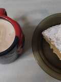 Milk with Nesquik and Tarta de Santiago