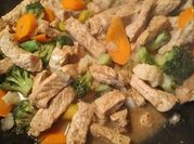 A picture of white pepper pork stir fry