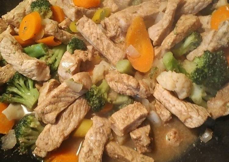 White pepper Pork Stirfry