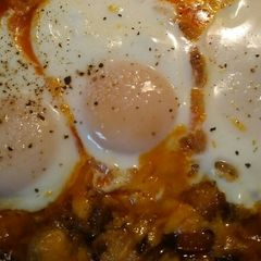 A picture of Shrimp, Sweet Potato, Chorizo Hash.