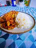 Borlotti agli anacardi con riso