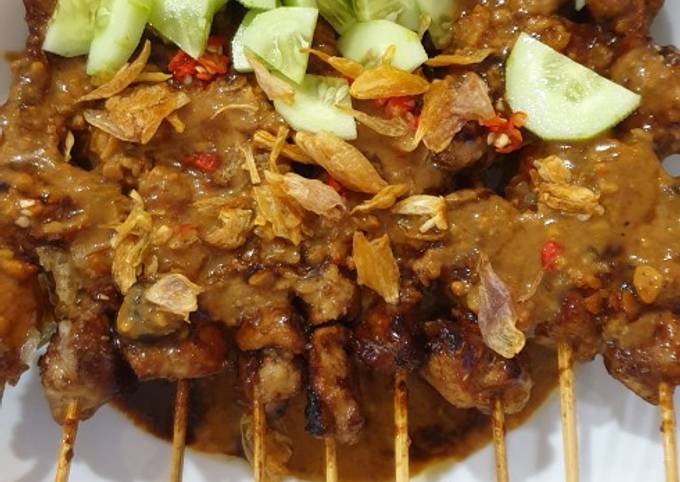 Resep Sate Ayam gampang gk pake ribet ulek2 bumbu Anti Gagal