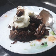 Brownie with vanilla A picture of Brownie with vanilla.
