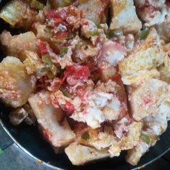 A picture of Left over ugali toast.