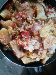 A picture of Left over ugali toast.