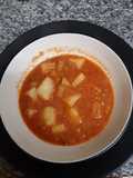Sopa de papa con chorizo 💯✔