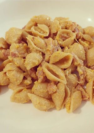 Une photo de Pâte carbonara au cookeo