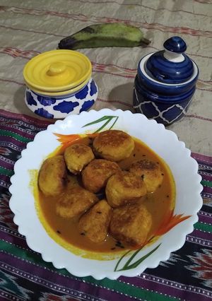 A picture of Raw Banana Kofta Curry.