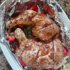 Una foto de Delicioso pollo al horno