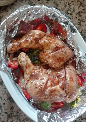Una foto de Delicioso pollo al horno