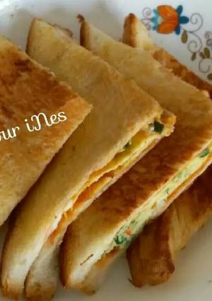 Foto resep Sandwich isi kornet sapi+ telur