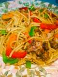 Spaghetti Ayam dan Cendawan Shiitake
