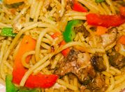 Gambar cendawan shitake spageti