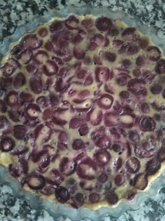 Una foto de Clafoutis de cerezas