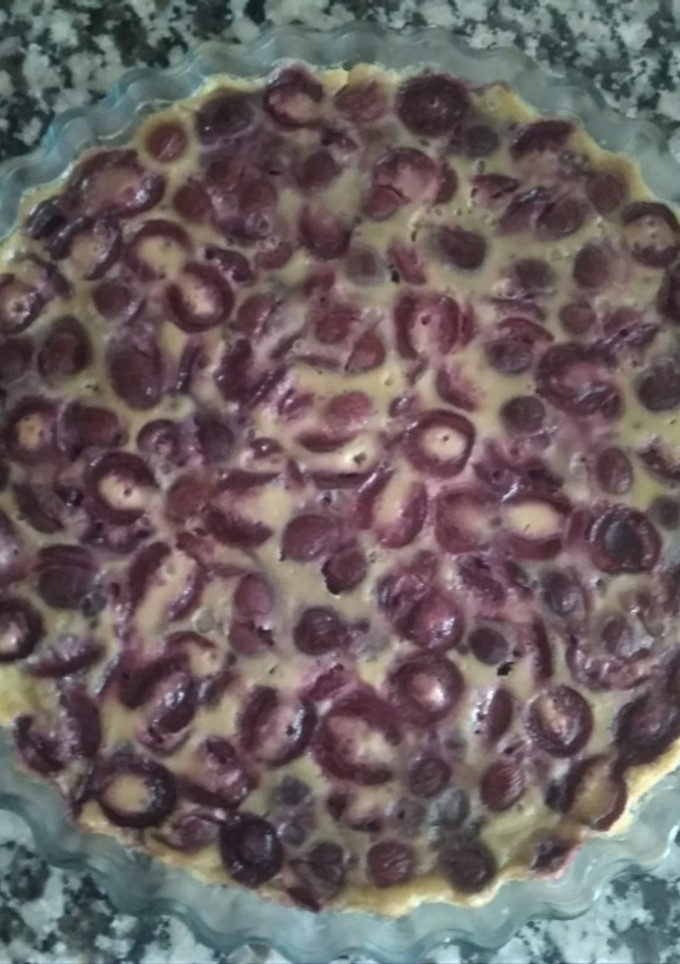 Una foto de Clafoutis de cerezas