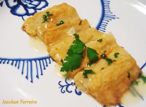 Foto principal de Pencas de acelga rebozadas en salsa verde