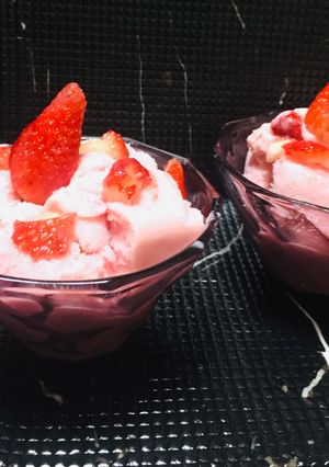 Una foto de Helado de fresa Cremosa!