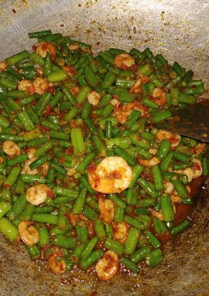Foto resep Tumis kacang panjang udang
