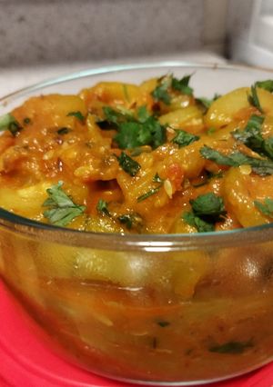 A picture of Ridge gourd curry.
