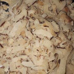 A picture of Sugar coated coconut flakes.