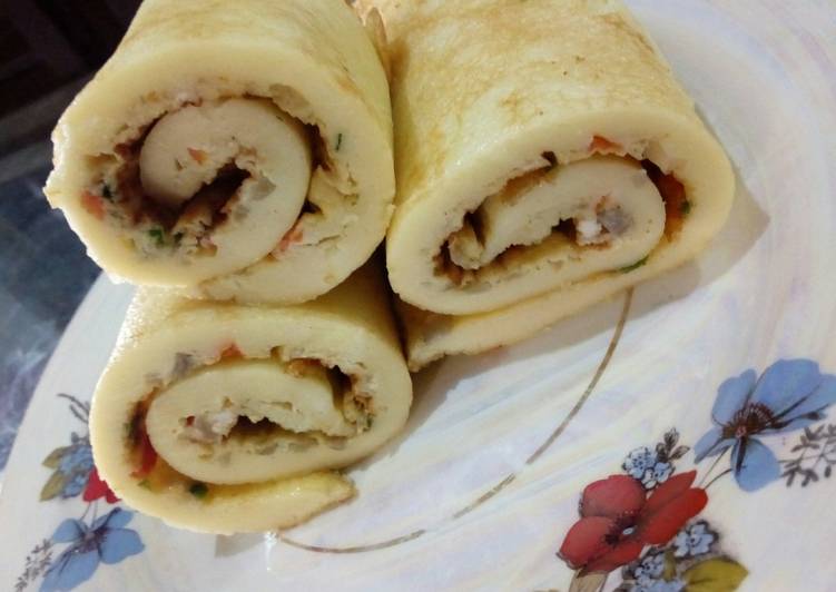 Crepe egg roll