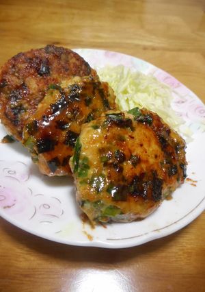 A picture of Teriyaki Chicken Meatballs with Garlic Chives.