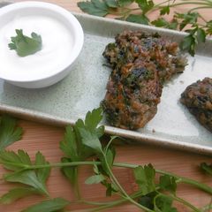 A picture of Fried Mushroom Pattie Appetisers.
