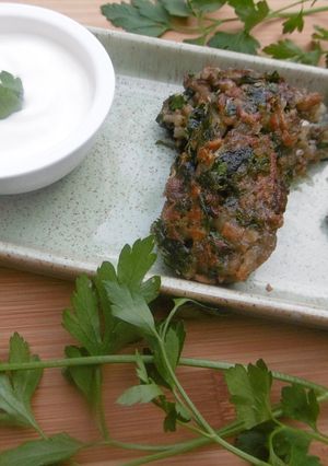 A picture of Fried Mushroom Pattie Appetisers.