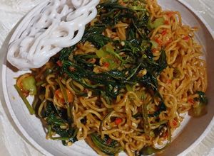 Foto resep Mie Kangkung Belacan