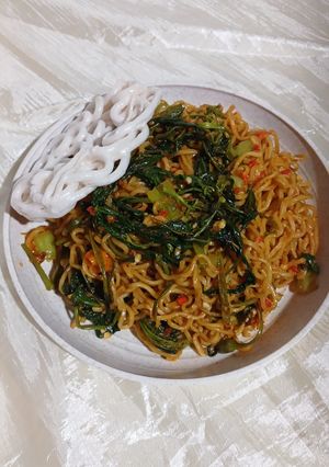 Foto resep Mie Kangkung Belacan