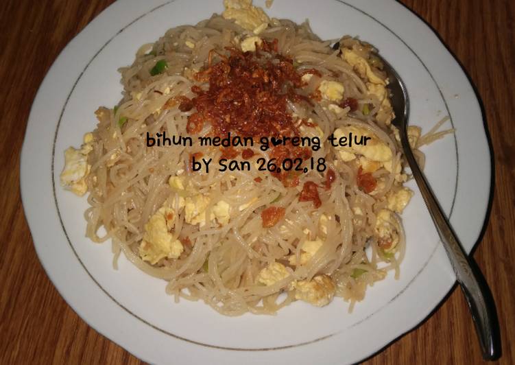 Resep Bihun Medan Goreng Telur yang sempurna