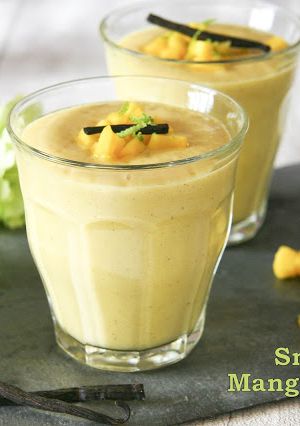 Une photo de Smoothie mangue - amande