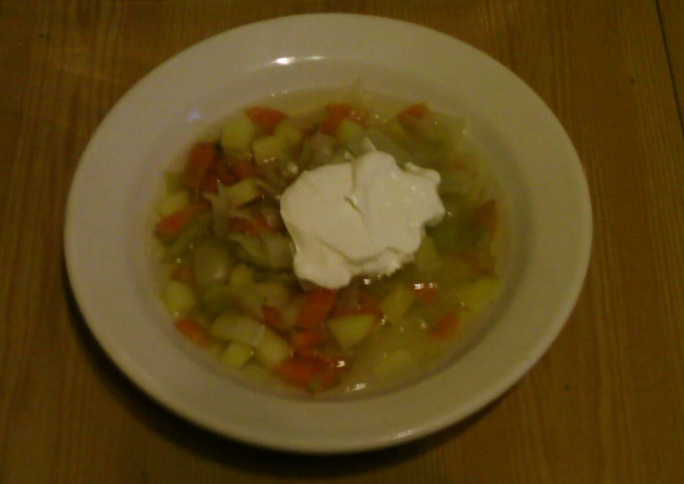 Sopa rápida de col y más... un secreto