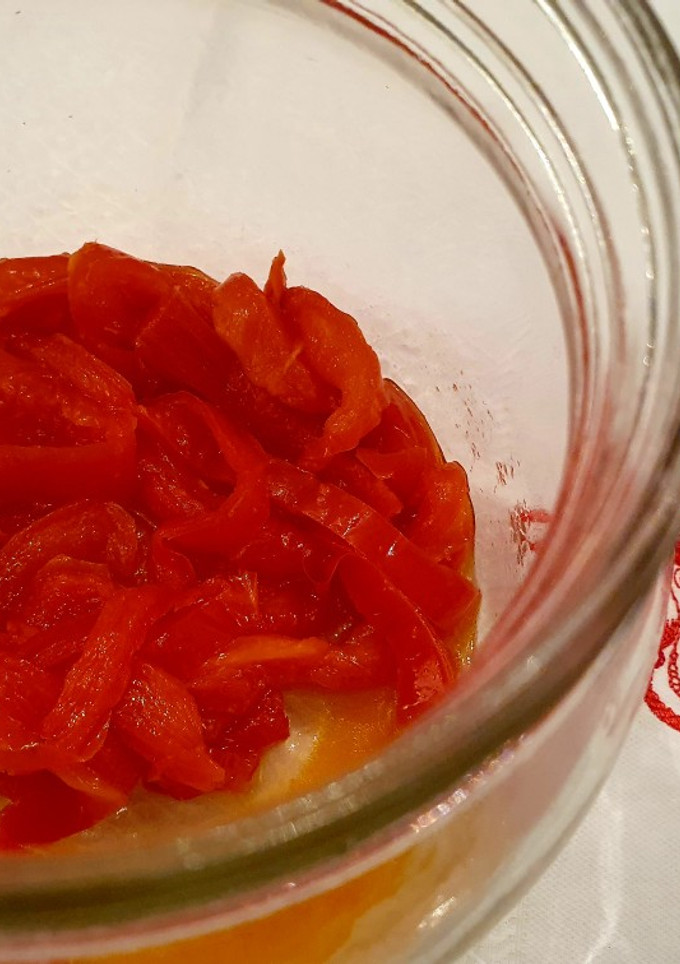Una foto de Mermelada de pimientos rojos