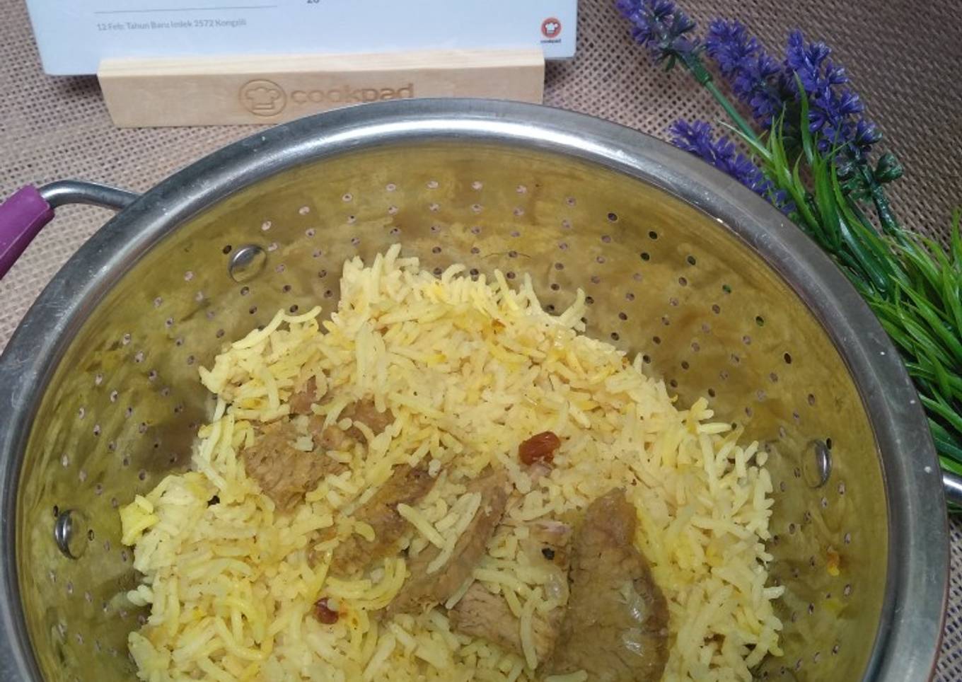 Nasi Mandhi Daging Sapi (Magic Com)